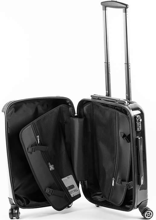 Personalised Black Stripe Initials Suitcase