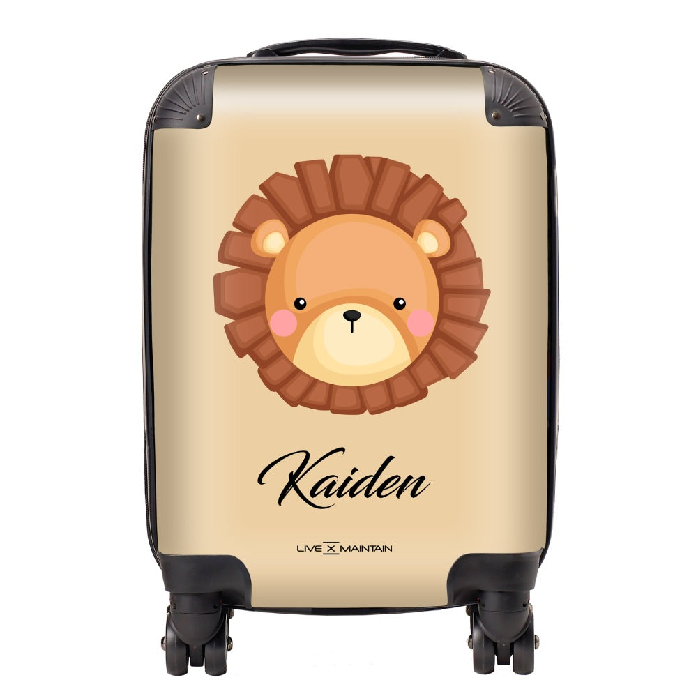 Personalised Cute Lion Kids Suitcase