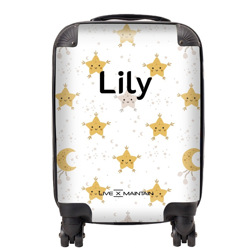 Personalised Star and Moon Kids Suitcase