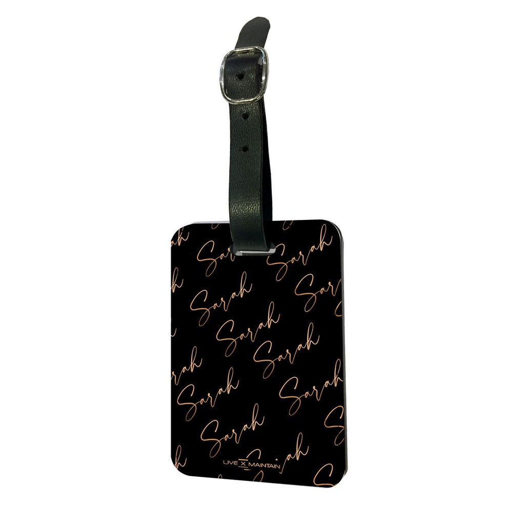 Personalised Bronze Name All Over Luggage Tag