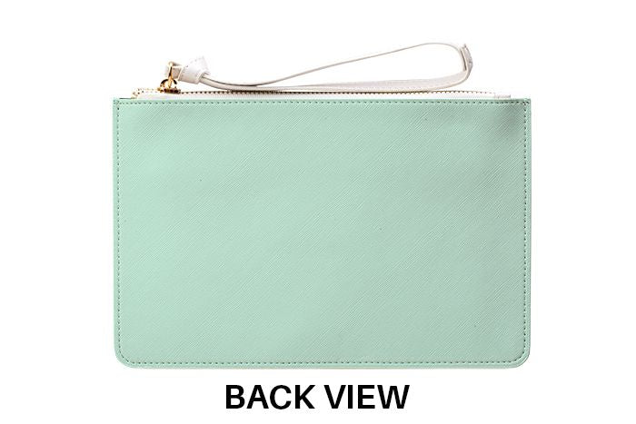 Pale green sale clutch bag