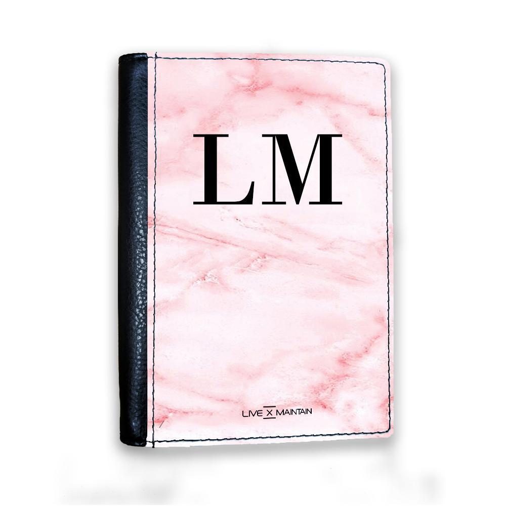 Personalised Cotton Candy Marble Initials Passport Cover