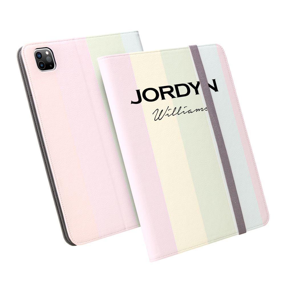Personalised Pastel Stripes iPad Pro Case