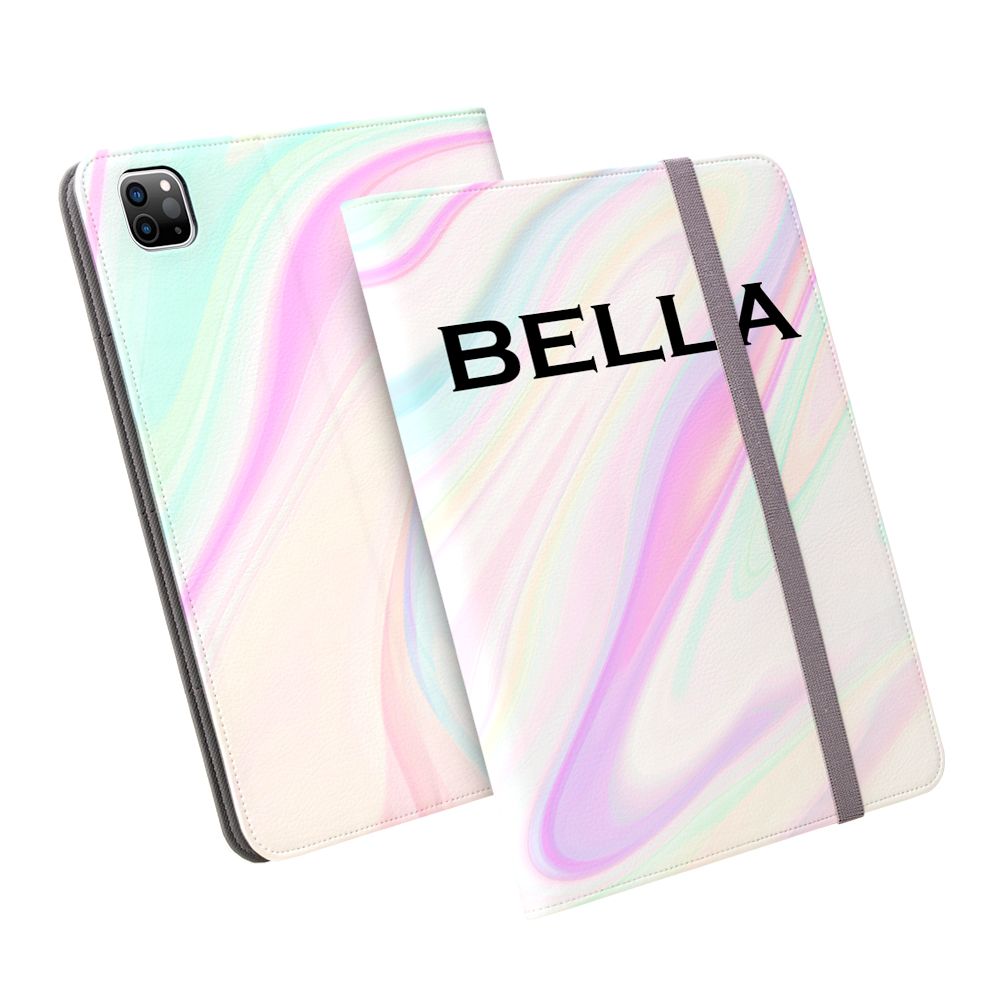 Personalised Pastel Swirl Name iPad Pro Case
