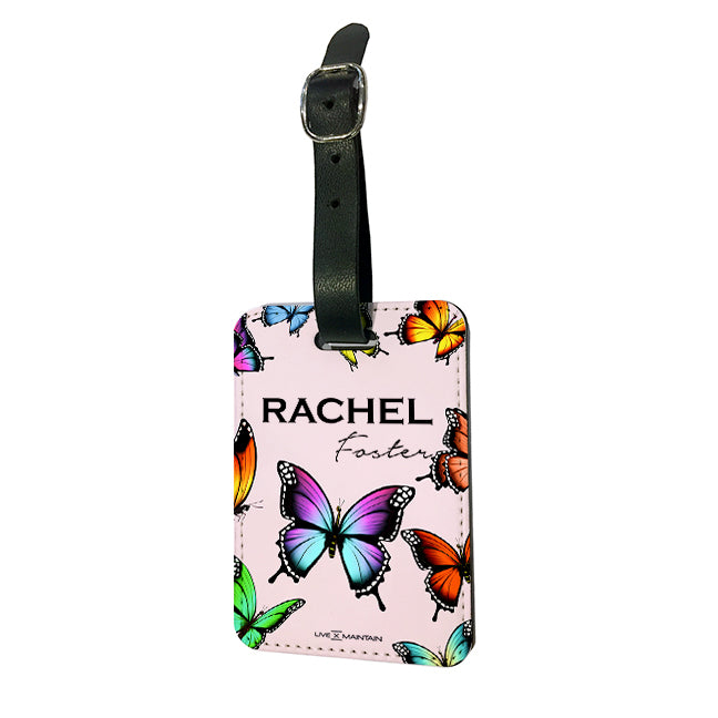 Personalised Butterfly Name Luggage Tag