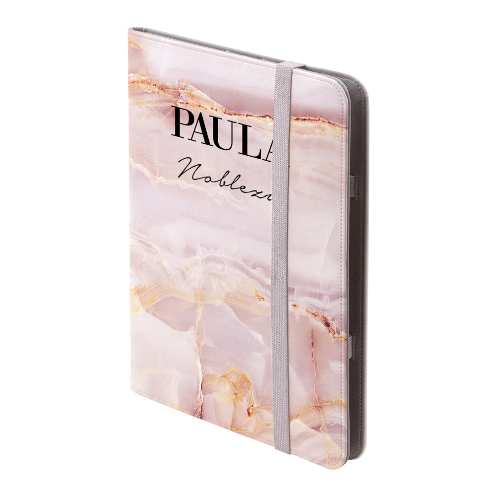 Personalised Natural Pink Marble Name iPad Pro Case