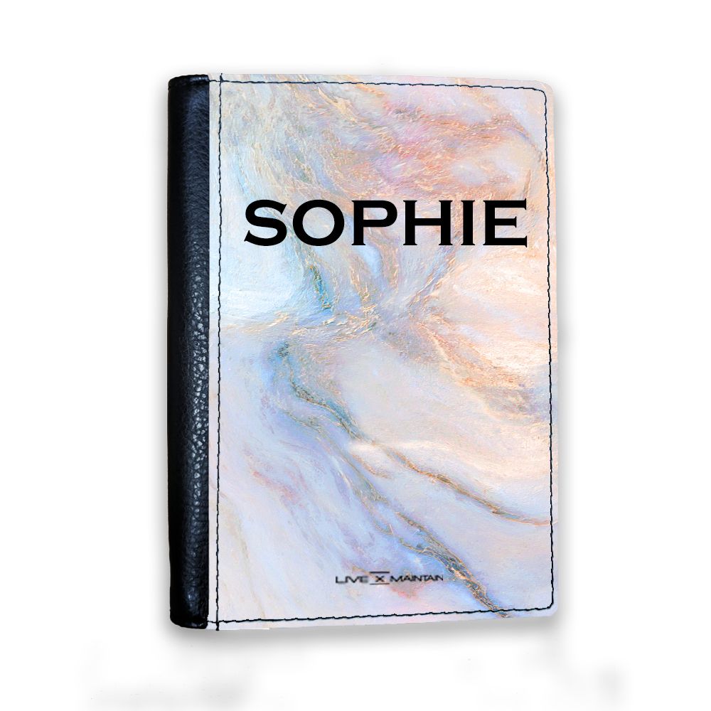 Personalised Moonshine Marble Name Passport Cover