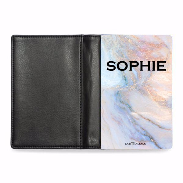 Personalised Moonshine Marble Name Passport Cover