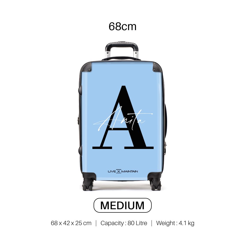 Personalised Baby Blue Name Suitcase