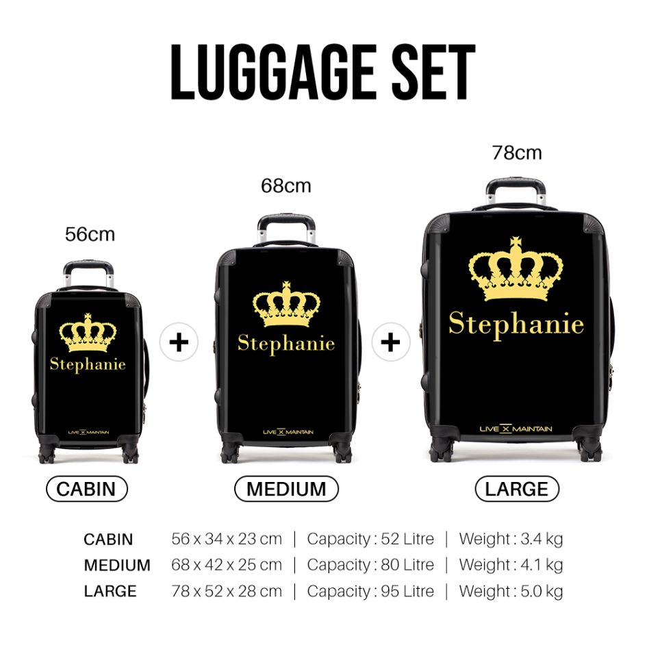 Personalised Name Crown Suitcase