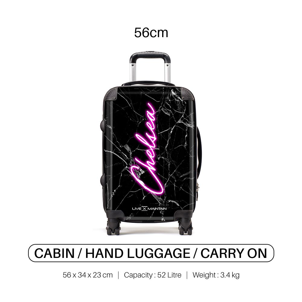 Personalised Neon Name Suitcase