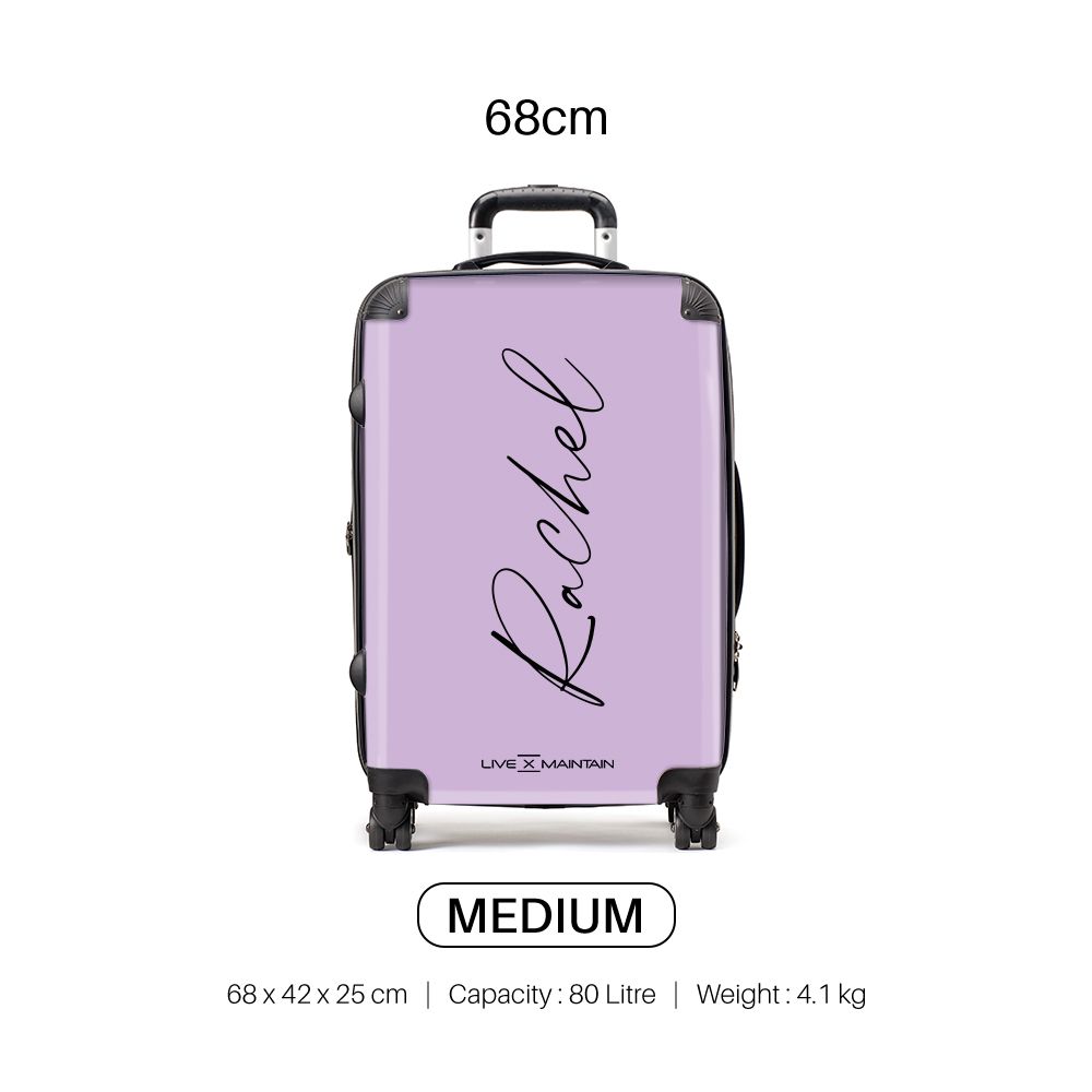 Personalised Purple Name Suitcase