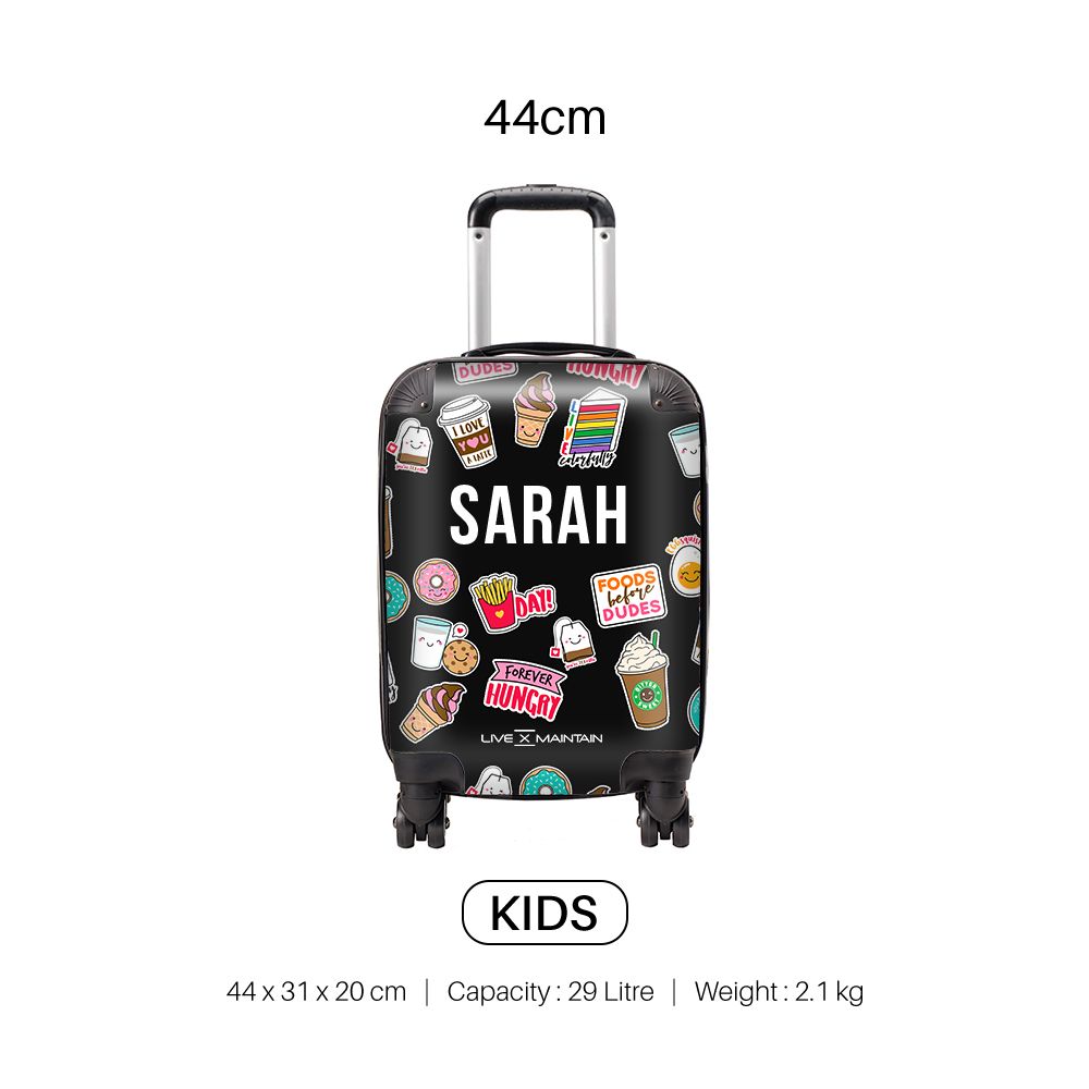 Personalised Foodie Sticker Suitcase