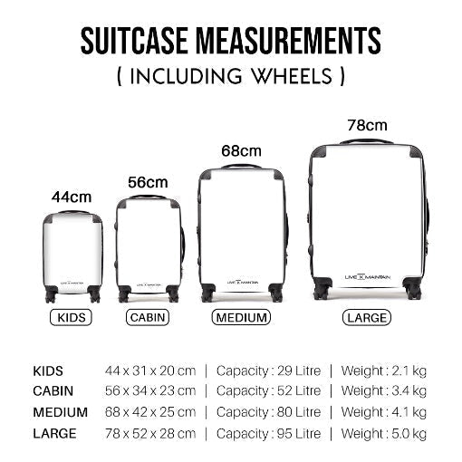 Size Chart 18 Inch Luggage Size Thicken Elastic Travel Luggage
