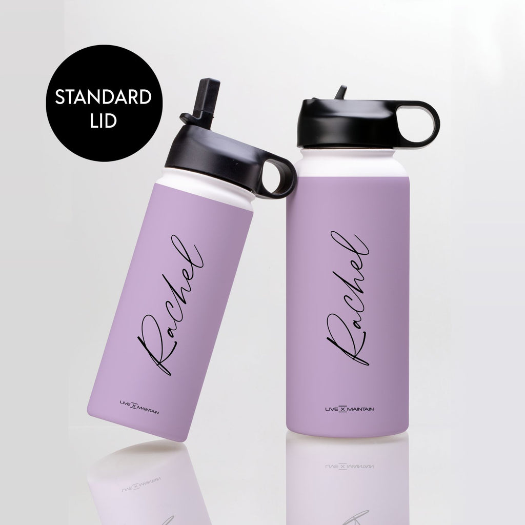 Personalised Purple Name Stainless Steele Water Bottle