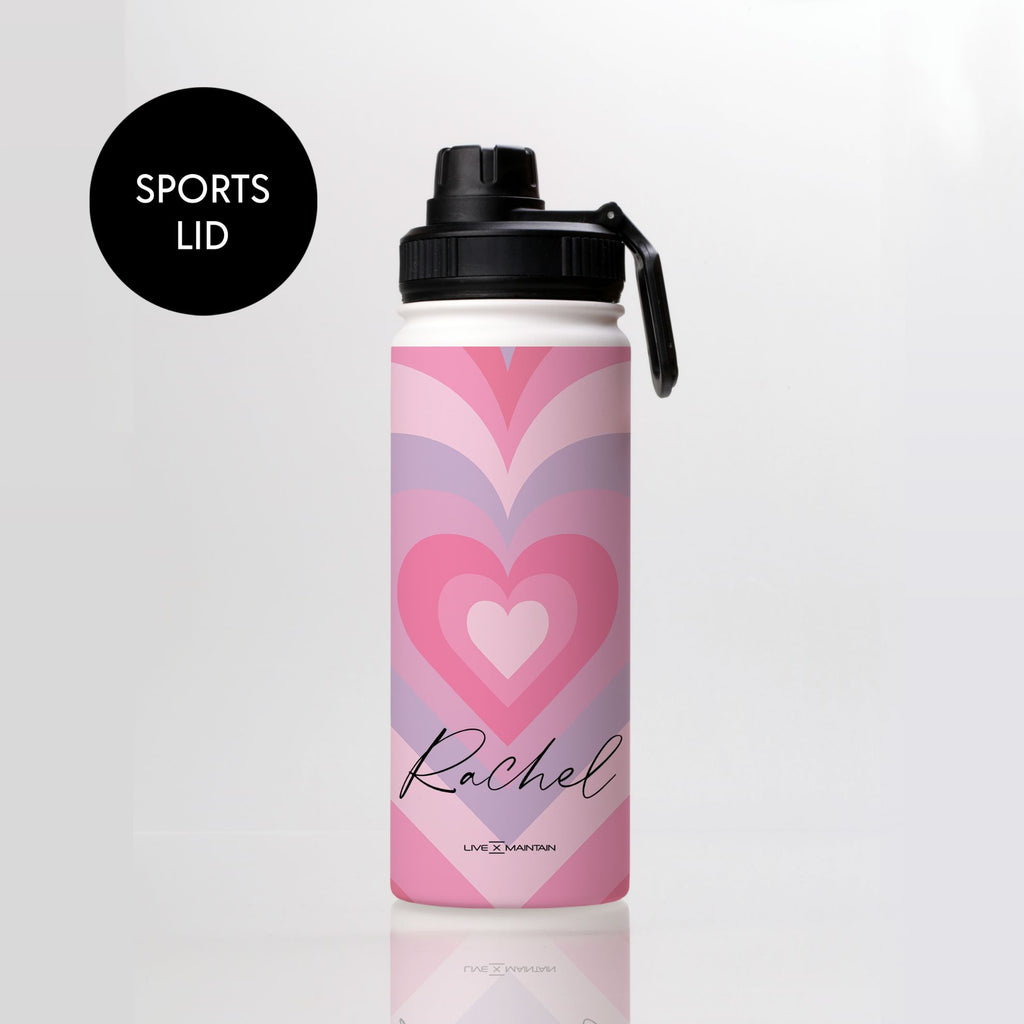 Personalised Heart Latte Stainless Steele Water Bottle