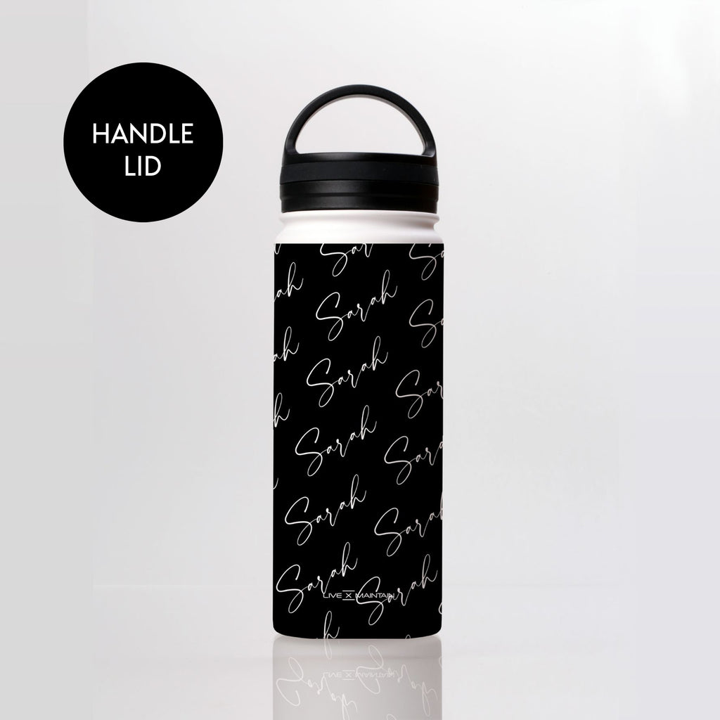 Personalised Script Name All Over Stainless Steele Water Bottle