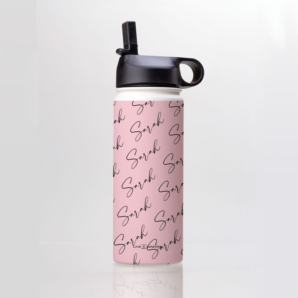 Personalised Script Name All Over Stainless Steele Water Bottle