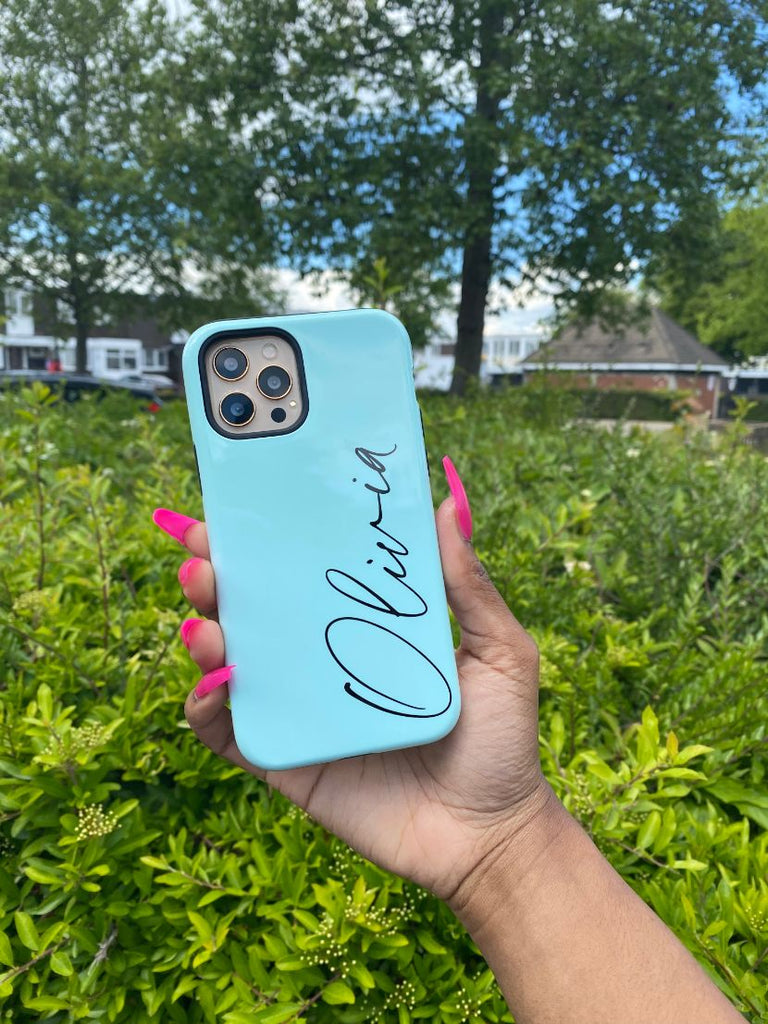 Personalised Pale Green Name iPhone 16 Pro Max Case
