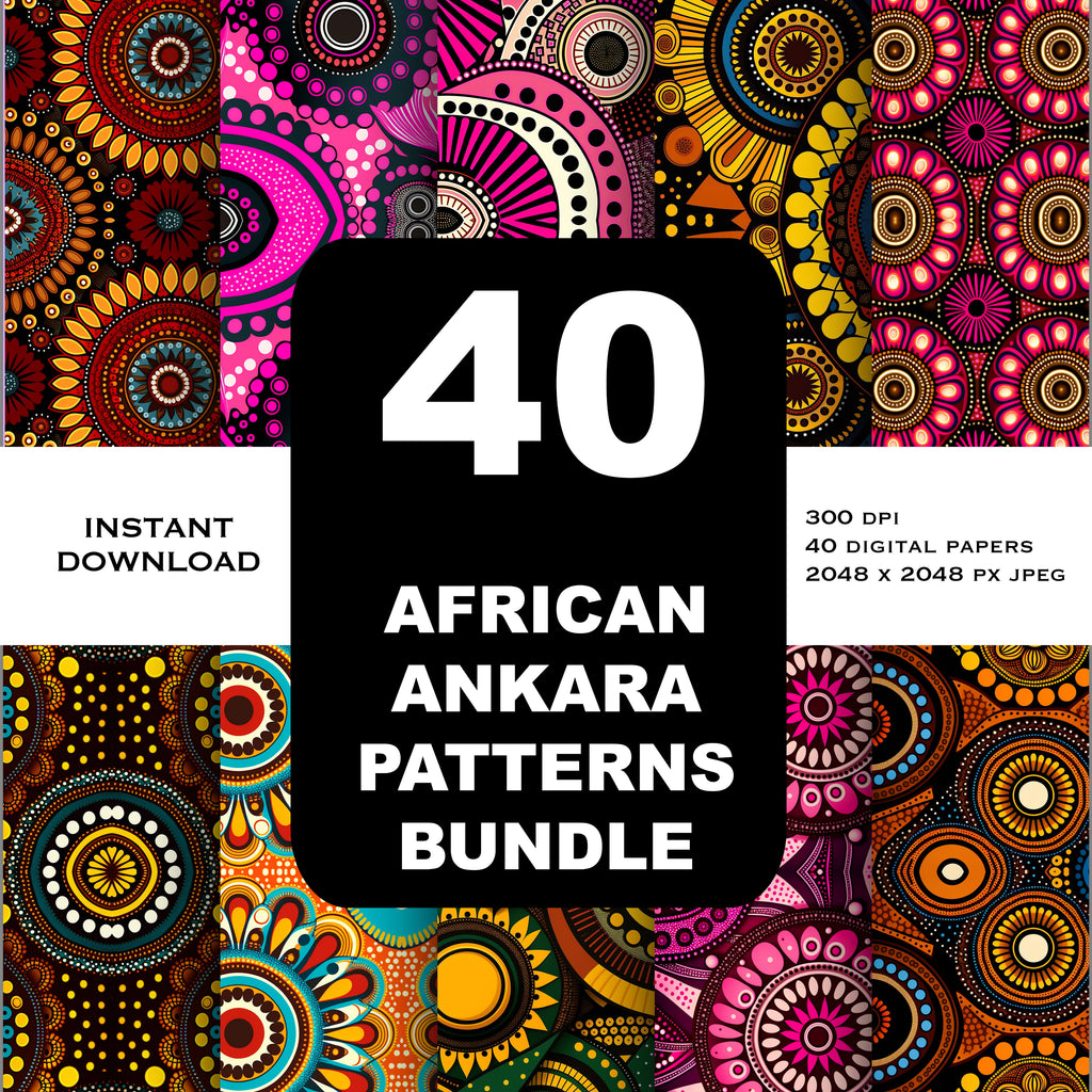 40 Ankara African Wax Fabric High Res Backgrounds