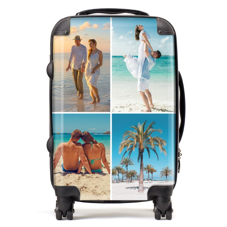 Personalised 4 Photo Collage Suitcase