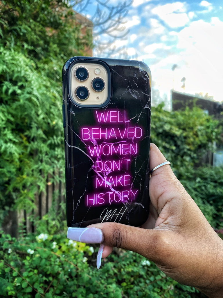 Personalised Well Behaved Women Samsung Galaxy S25 Case