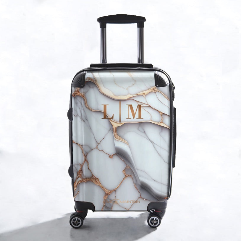 Personalised Bronze Initial Marble Suitcase