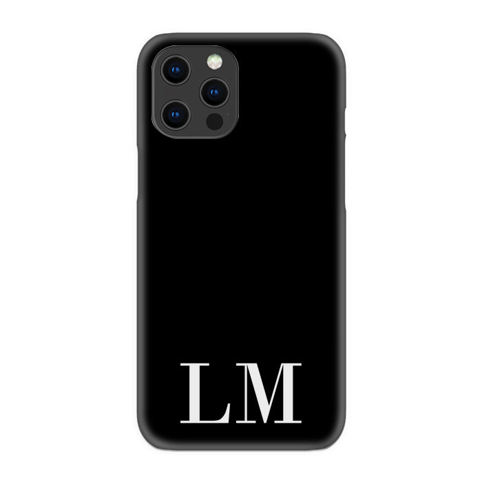 Personalised Black x White Initials iPhone 16 Pro Case