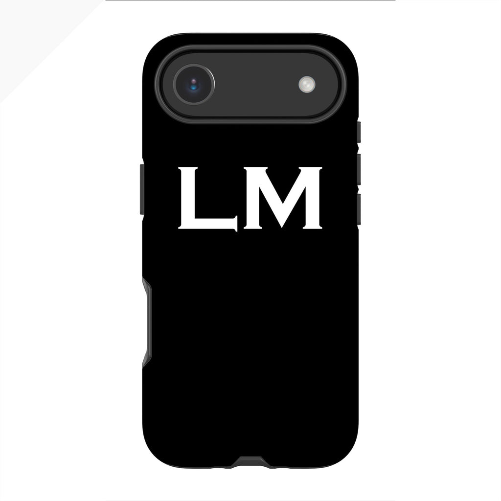 Personalised Black x White Top Initials iPhone 17 Air Case