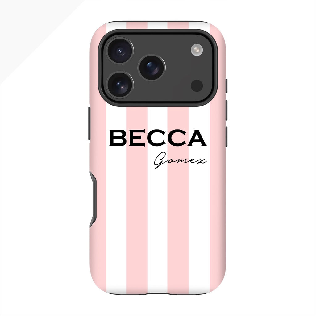 Personalised Bloom Stripe iPhone 17 Pro Case