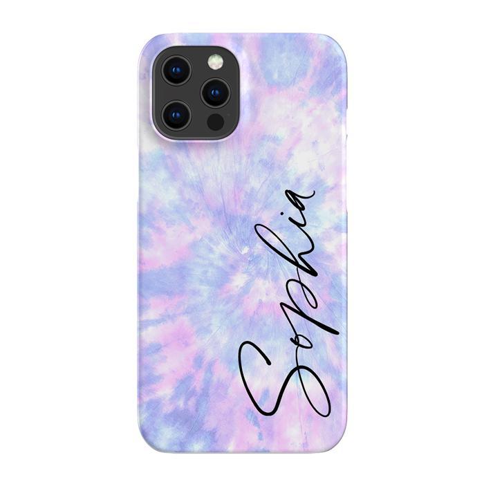 Personalised Blue Tie Dye Name iPhone 16 Pro Max Case