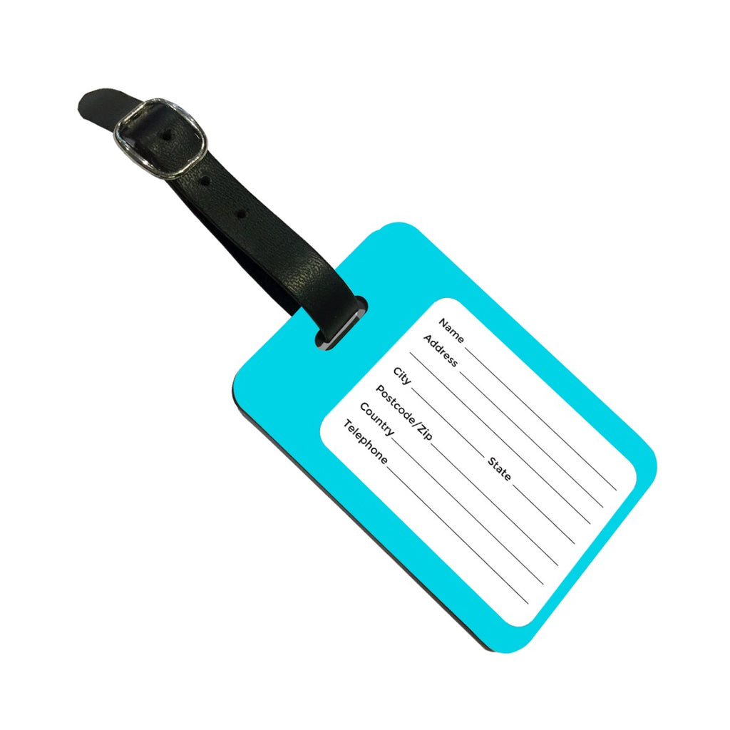 Personalised Blue Initials Luggage Tag