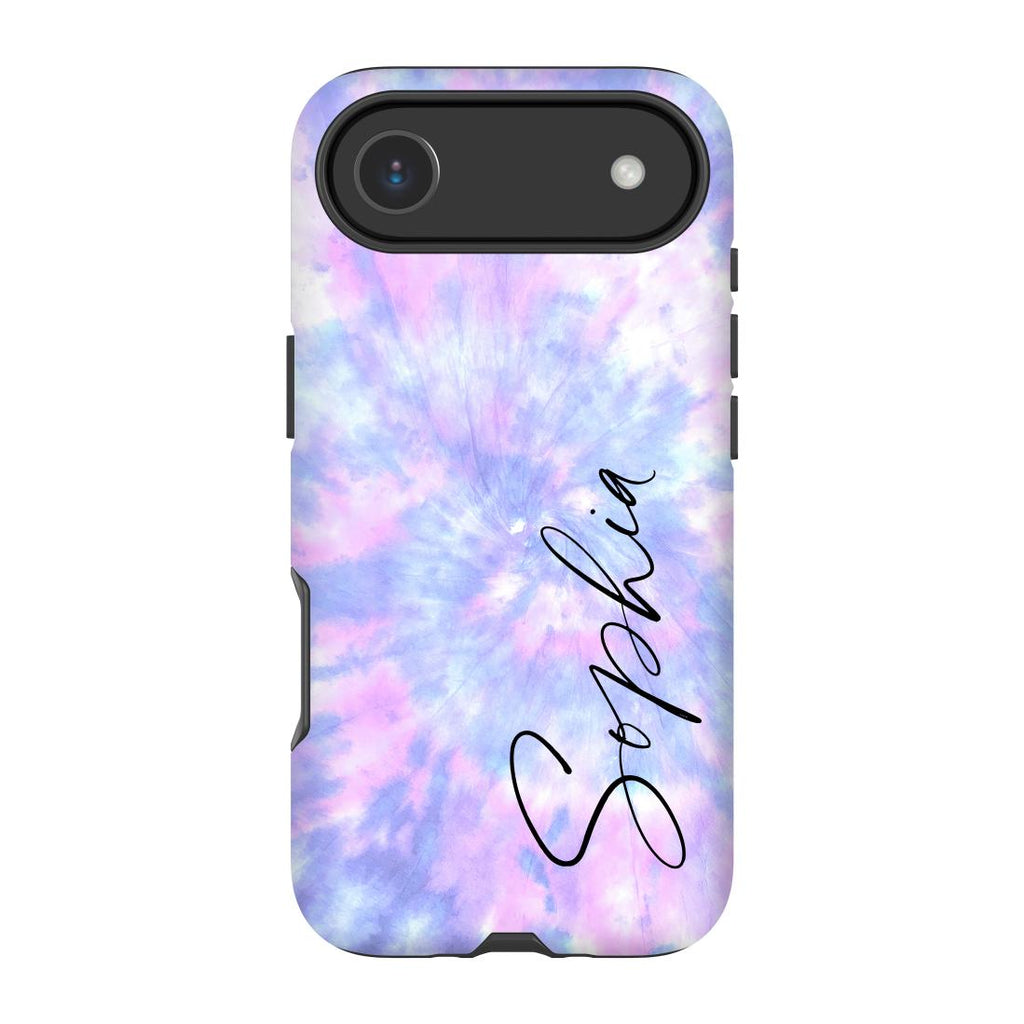 Personalised Blue Tie Dye Name iPhone 17 Air Case