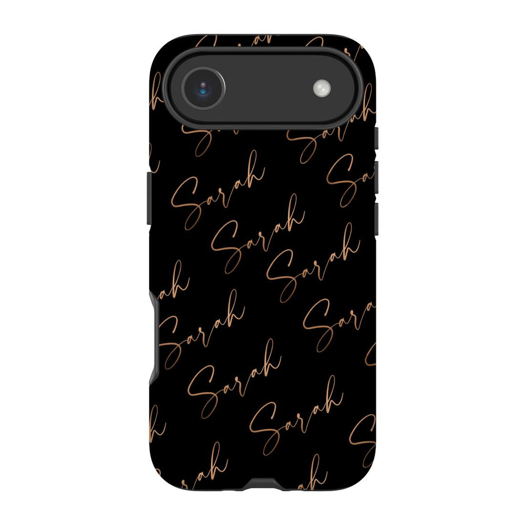 Personalised Bronze Name All Over iPhone 17 Air Case