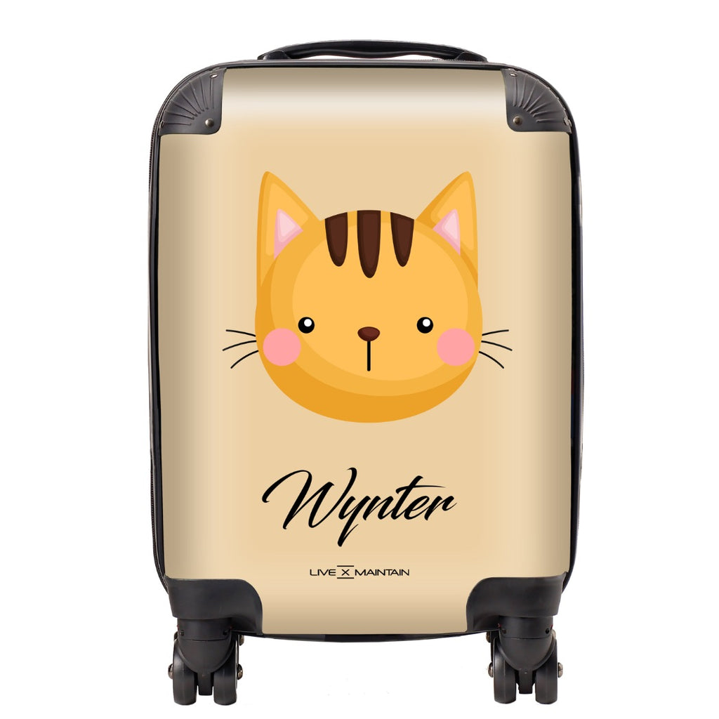 Personalised Cute Cat Kids Suitcase