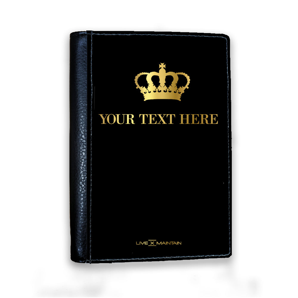 PERSONALISED CROWN PASSPORT COVER