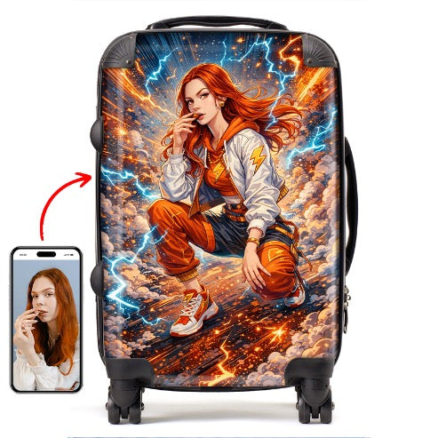 Personalised Comic Book Portrait Suitcase
