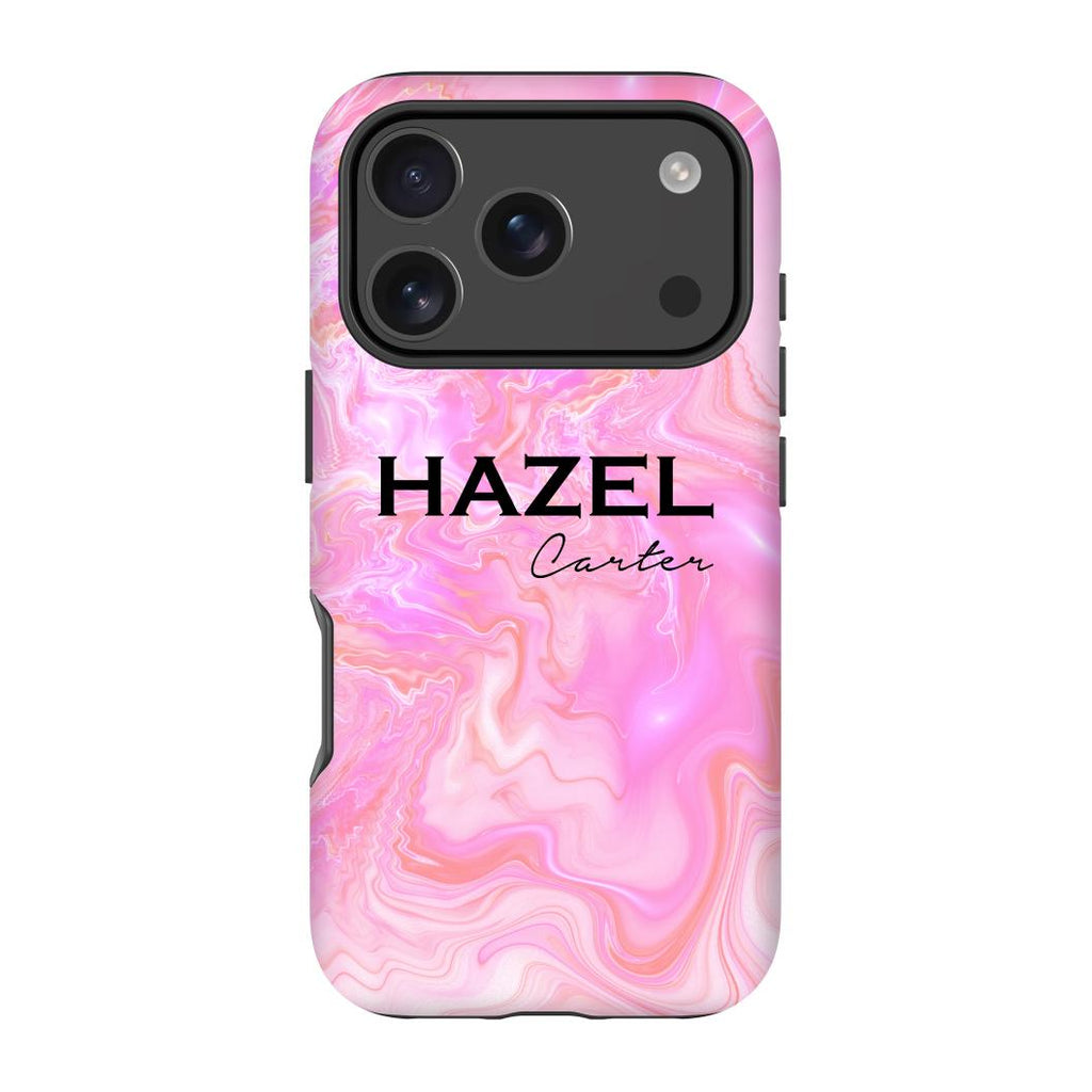 Personalised Cosmic Pink Name iPhone 17 Pro Case