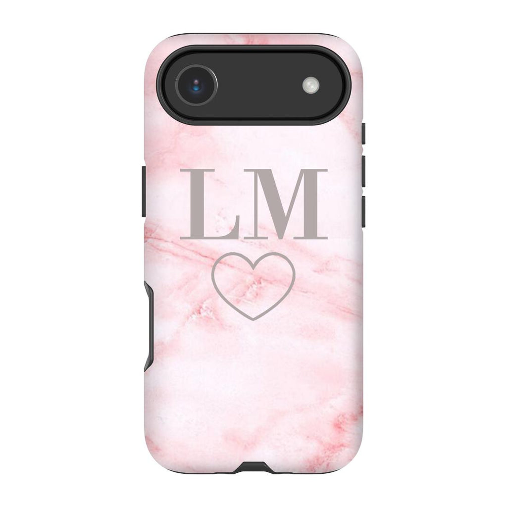 Personalised Cotton Candy Heart Marble iPhone 17 Air Case