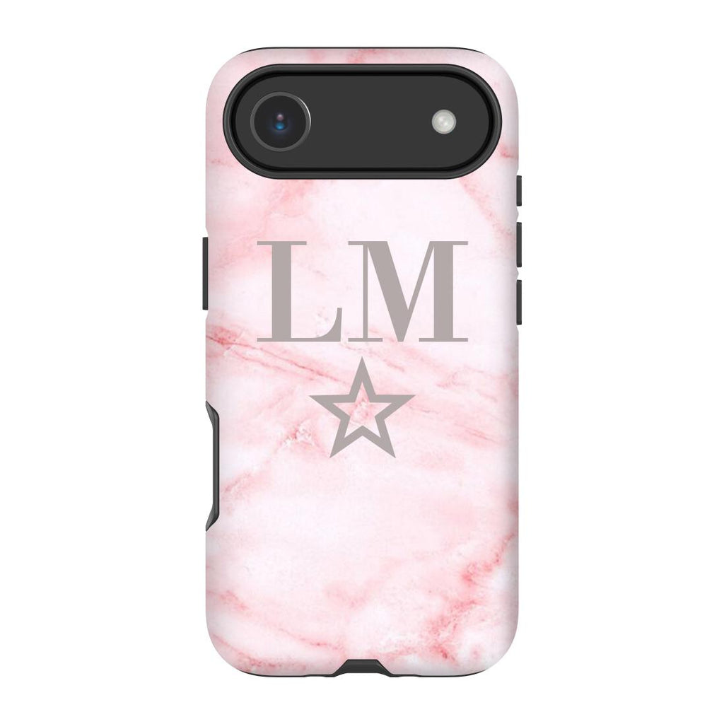 Personalised Cotton Candy Star Marble Initials iPhone 17 Air Case