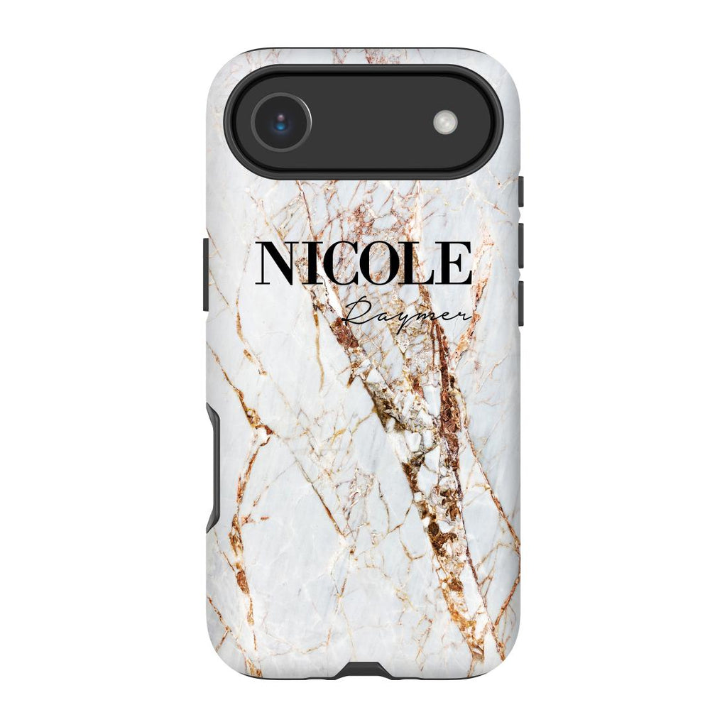 Personalised Cracked Marble Name iPhone 17 Air Case