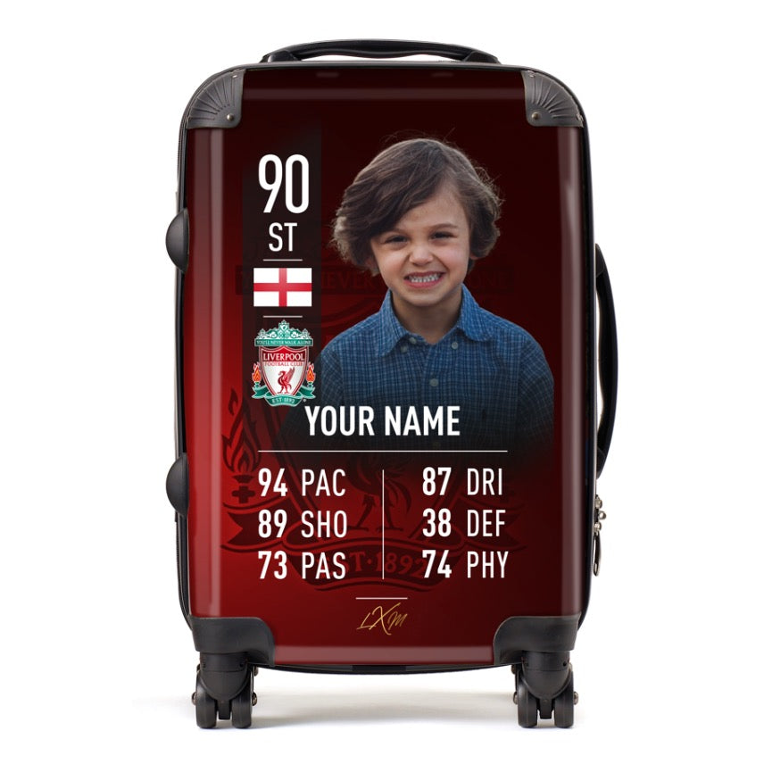 Limited Edition Personalised LFC Player Card Suitcase