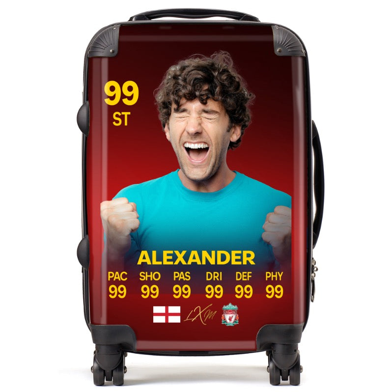 Limited Edition Personalised LFC Player Card Suitcase