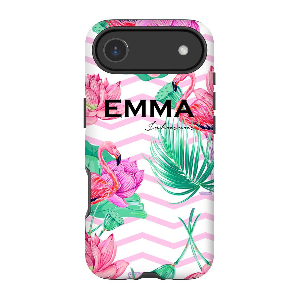 Personalised Flamingo Name iPhone 17 Air Case