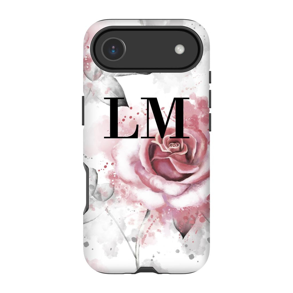 Personalised Floral Rose Initials iPhone 17 Air Case