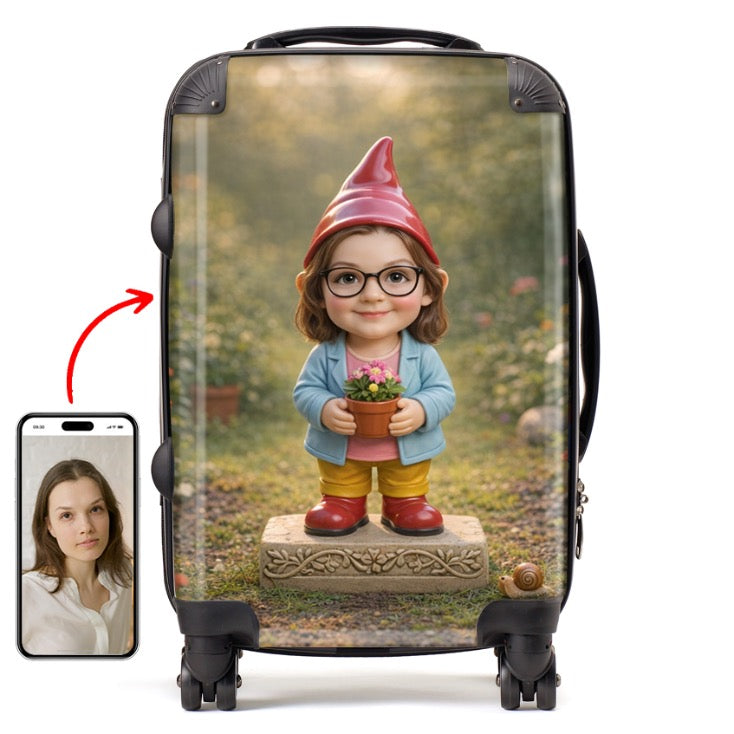Personalised Garden Gnome Suitcase