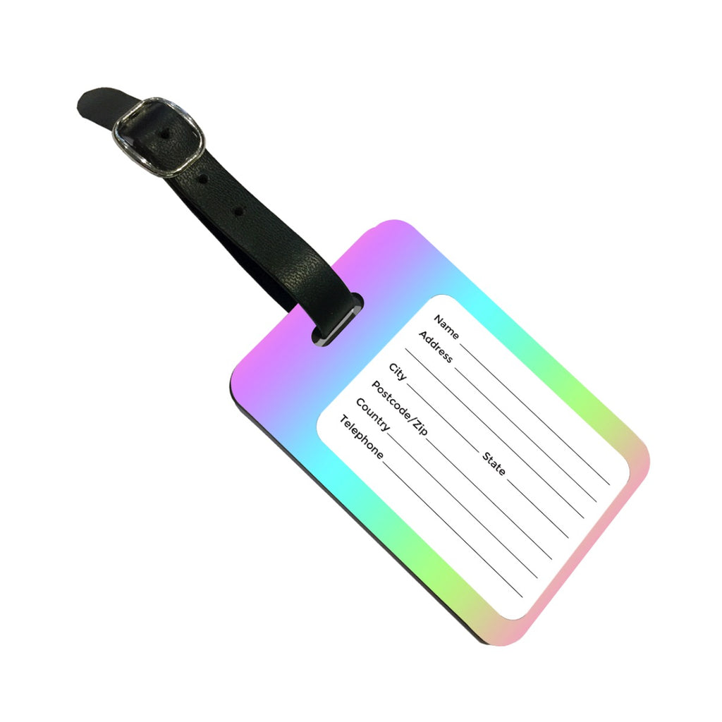 Personalised Gradient Ombre Initials Luggage Tag
