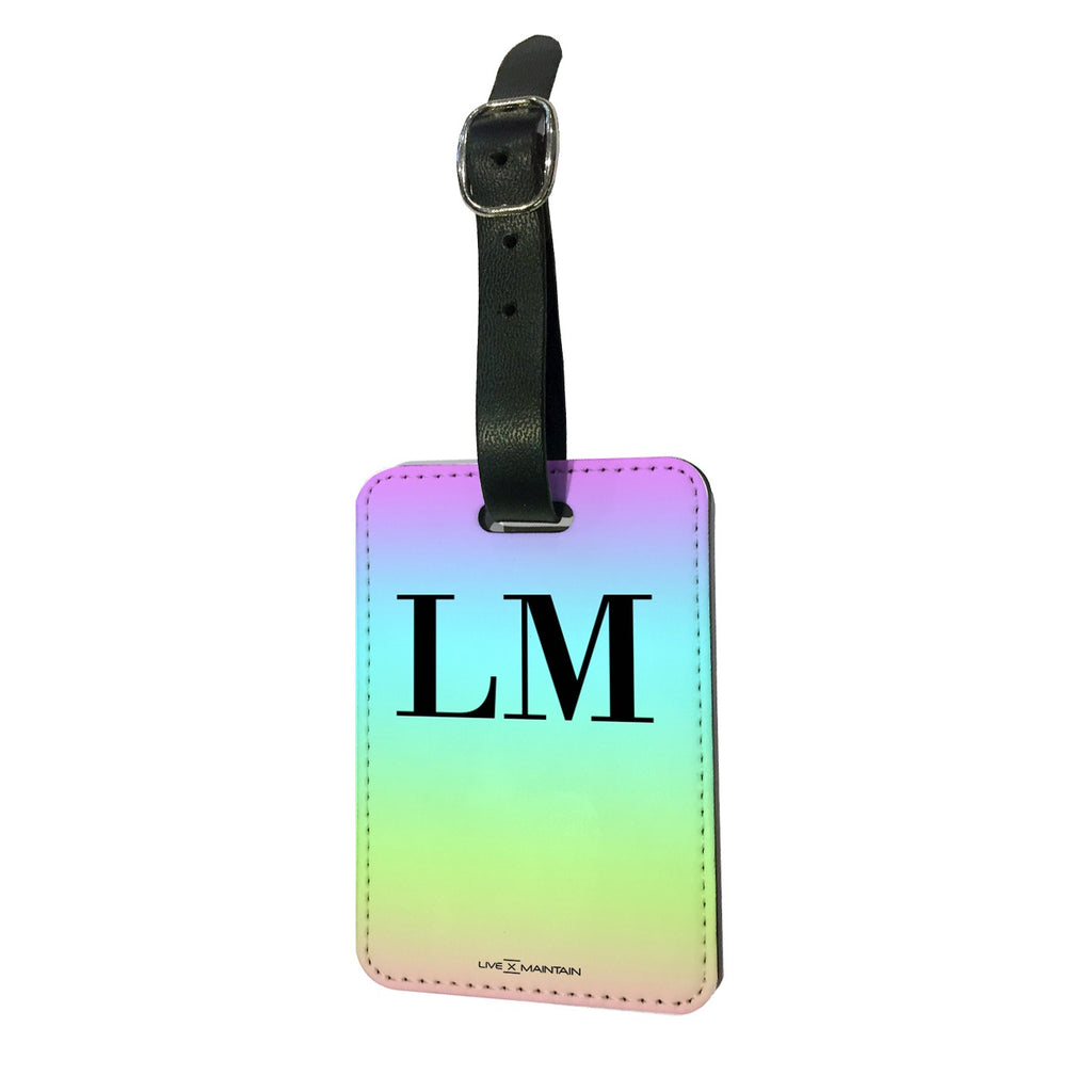 Personalised Gradient Ombre Initials Passport Cover
