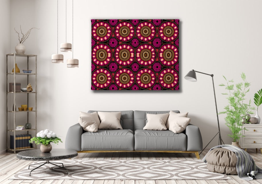 Pink Ankara Canvas Print Wall Art