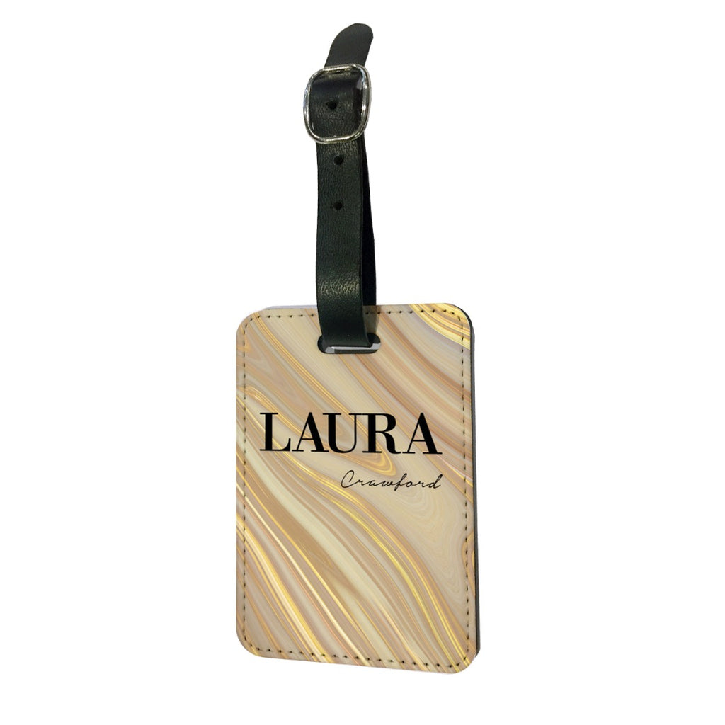 Personalised Ivory Marble Name Passport Cover